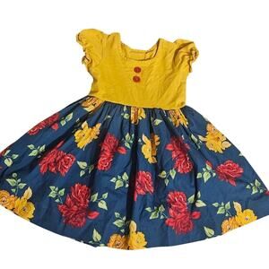 Eleanor rose yellow navy dress